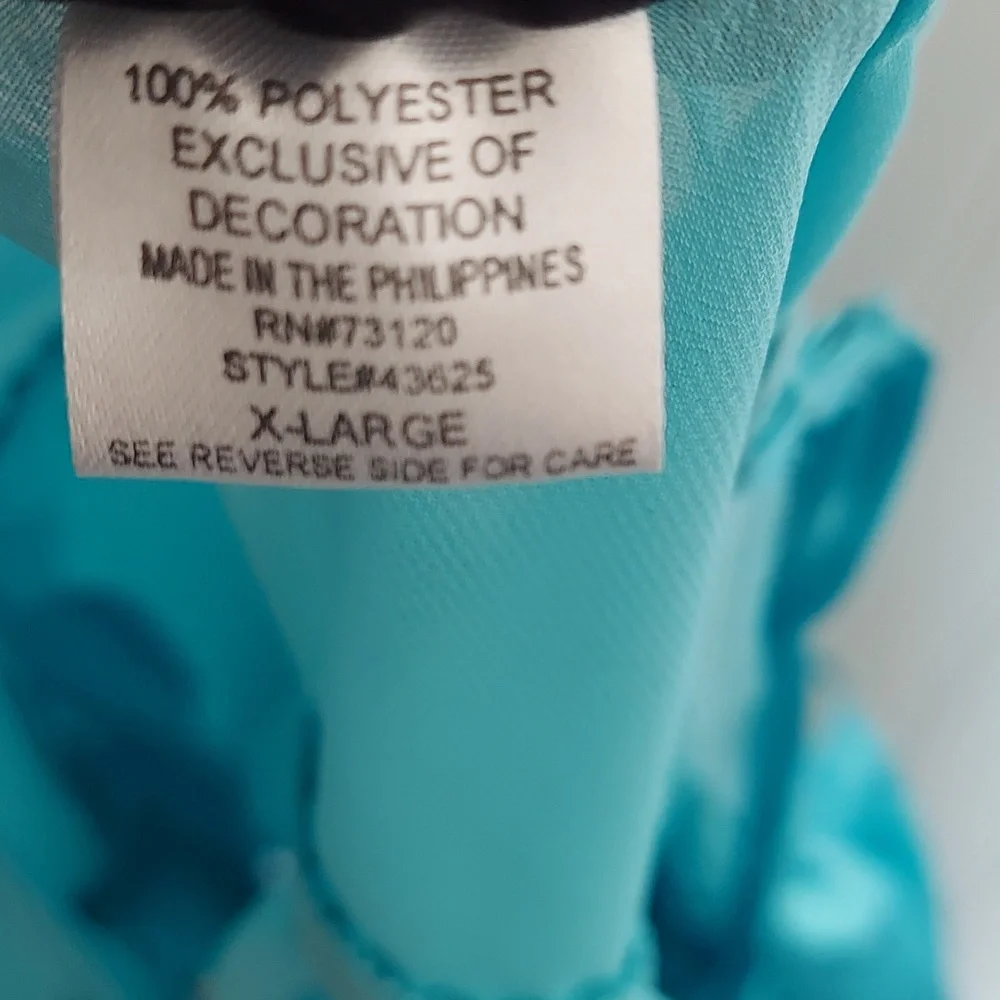 Frederick's of Hollywood sheer ice blue nighty lingerie babydoll top